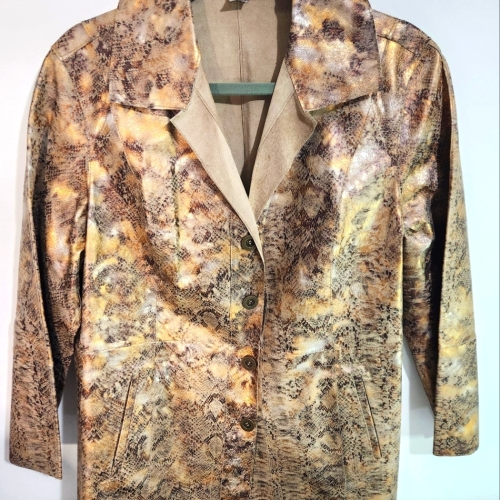 Womens Chicos leather jacket, size XL